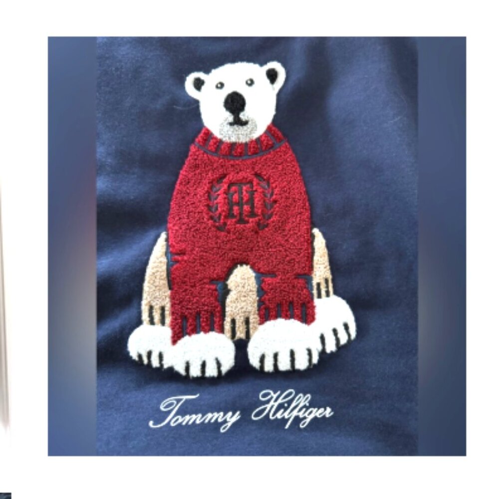 Tommy Hilfiger Red Polar Bear Sweater Preppy Academia - Picture 3 of 8
